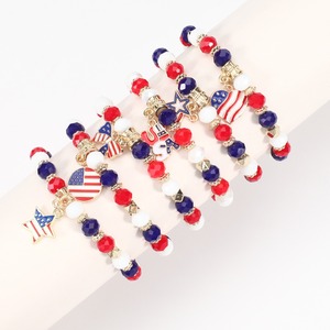 Pulsera con Bandera Americana, Pulsera para el Día de la Independencia, Decoración para la Fiesta del 4 de Julio, Regalo para Niñas, Pulsera Promocional de <span class=keywords><strong>Supermercado</strong></span> - Product Image 1