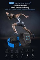 Monitor de Ritmo Cardíaco Inteligente CL838, Rastreador de Actividad Física, Batería de Litio Recargable de 60H, Resistente al Agua, Unisex, ANT+ Inalámbrico 1.5