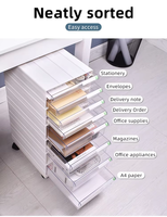 Grand organisateur de bureau en plastique de taille A4 avec tiroir Classeur de bureau