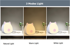 โคมไฟกลางคืน LED เปลี่ยนสีได้สำหรับเด็กโคมไฟข้างเตียงรูปหมูน่ารักชาร์จไฟได้ผ่าน USB - Product Image 6