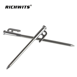 Estaca para Tienda de Campaña de Acero Inoxidable RICHWITS ZB7801, Estaca para Lona Antideslizante para Exteriores, para Uso en Todas las Estaciones - Product Image 3