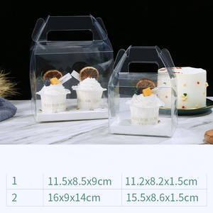 カップケーキ個別透明1ピースカップケーキボックスマフィン透明ポータブルカップケーキボックスカップケーキ包装ペストリーボックス - Product Image 2