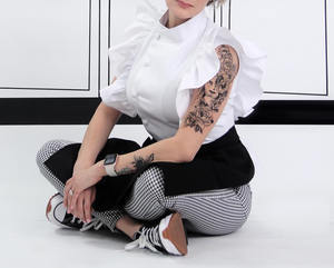 Vêtements de travail à manches volantées de chef pour filles, personnel de livraison de nourriture, restaurant occidental, pâtisserie, pâtisserie, hôtel, vêtements de travail - Product Image 3