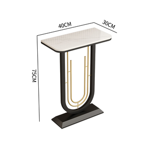 Table en dalle de pierre de luxe de style italien, support à fleurs sur pied pour le salon, décoration d'entrée, table de hall d'hôtel, couloir - Product Image 4