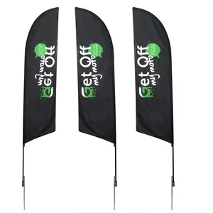 2024 banner con bandiere di piume personalizzate in vendita calda con spike