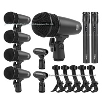 Microphone de batterie professionnel T-DRUM7 pour enregistrement avec haut-parleur de qualité sonore filaire