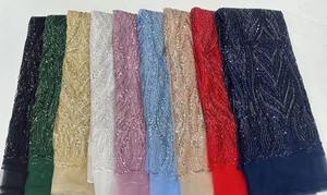 Tessuto di pizzo con perline in pizzo tessuto di cristallo <span class=keywords><strong>Swarovski</strong></span> - Product Image 2