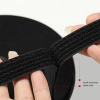 Fil de câble Longueur de coupe libre Cordons Gestion Bande Réglable Réutilisable Même Côté Adhésif Crochet et Boucle Attache Sangles d'attache de câble