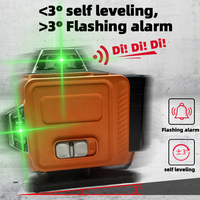 Niveau laser 3D à nivellement automatique de qualité industrielle Outil à trois plans à faisceau vert 3X360 pour l'alignement et le nivellement