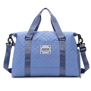 Unisex Geometric Durable Gym Duffel Bag Custom Logo Printed Nylon Travel Sports Fitness Hand-Held Shoulder Leisure Bag - Product Image 2