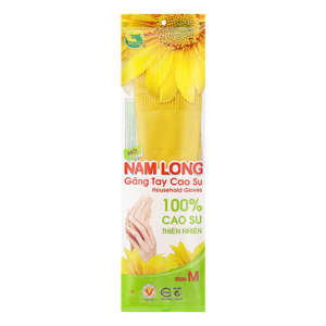 Toki-gants de ménage en caoutchouc, gants longs en latex 100% naturel fait de société de fabrication au Vietnam, taille M (35cm) - Product Image 5