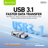 BAVIN OTG 59 60 120W 10Gbps Tipe c ke USB 3.1 Adapter Converter pembaca kartu ke Micro Android V8 Tpc Adapter Otg