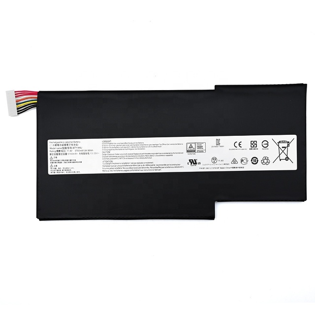 Rechargeable High Quality 5700mAh 64.98Wh BTY-M6J Laptop Battery for MSI MS-17B3 MS-16K2 GS63 GS63 7RD GF75 GS63VR 7RF WS63 8SL