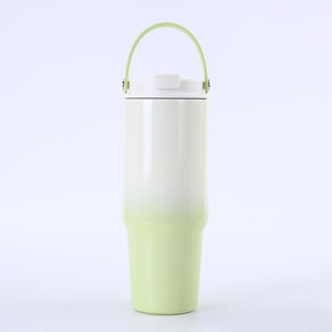 Gobelet isotherme portable en acier inoxydable 304 de 30 oz (350 ml) à double paroi, nouveau coloris dégradé, pour voiture et camping, idéal pour les boissons froides classiques - Product Image 2