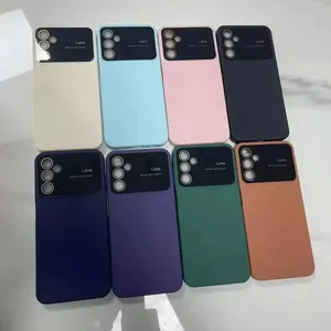 Casing ponsel TPU warna polos kulit sederhana penutup belakang pelindung lensa penjualan laris untuk Redmi 13C Note 13 Pro Y2