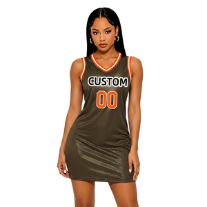 Robe de basket-ball en maille bleue personnalisée pour femmes, sans manches, col rond, coupe régulière, respirante, séchage rapide, vêtements de sport pour toutes les saisons - Product Image 5