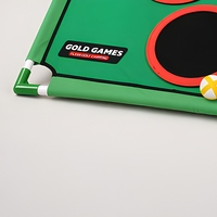 Ensemble de jeu de mini-golf portable avec cibles en métal et plastique, jeu d'entraînement de golf et de pong pour l'intérieur et l'extérieur, idéal pour les fêtes de famille et les jardins.