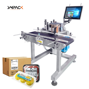 Yamupack ym310p Tự động mã vạch trực tuyến in ấn hộp carton bao bì thực phẩm in ấn nhãn và ghi nhãn máy với băng tải - Product Image 1
