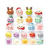 Calendrier de l'Avent de Noël 2026, Calendrier de compte à rebours de 24 jours, Mini jouets squishy en forme de dumpling avec paillettes, Cadeau de Noël pour