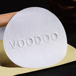 Etiqueta Adhesiva con Logotipo de Marca Personalizado en Relieve 3D, Etiqueta de Papel Texturizado Mate para Embalaje - Product Image 2