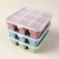 Nouveau bac à glaçons pliable en silicone avec couvercle, qualité supérieure, design moderne et minimaliste, démoulage facile, usage familial, glaçons personnalisables