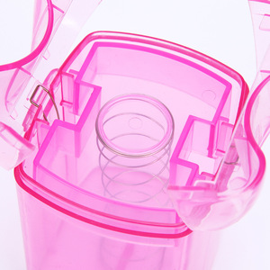 Boîte de rangement pour papiers de permanente, rose, rectangulaire, en plastique PP, 1-3L, type sur pied, design moderne, pour outils de coiffure en salon - Product Image 2