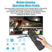 Universal G7BTS dengan Giroskop Backlit Air Mouse IR Learning Fly Mouse 2.4G Remote Control Nirkabel dengan Lampu Latar untuk TV Box PC