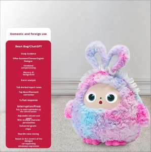 Jouet en peluche de Noël en coton PP super doux avec yeux LCD, dialogue vocal, compagnon littéraire pour enfants, cadeau, <span class=keywords><strong>robot</strong></span> intelligent IA - Product Image 5