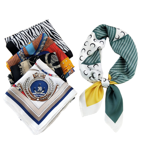Wholesale Women's Luxury Satin Silk Square Scarf Durable and Fashionable Customizable with Logo Stylish Skin Friendly Accessory
