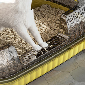 <span class=keywords><strong>Bac</strong></span> <span class=keywords><strong>à</strong></span> litière <span class=keywords><strong>pour</strong></span> chat surdimensionné semi-fermé en plastique PP avec planche anti-fuite et pelle d'usine - Product Image 6