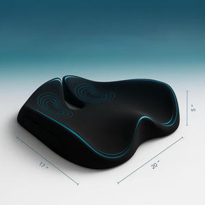 Nuevo cojín de espuma viscoelástica, silla de oficina de coche de rebote lento, hermoso cojín suave para aliviar la presión del coxis en las nalgas, negro - Product Image 2