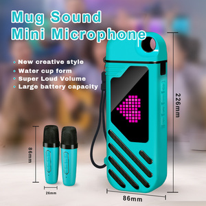 Latest Design Water Cup Machine New <b>Mini</b> Portable Wireless <b>Speaker</b> with Handheld Microphone - Product Image 2
