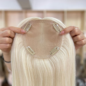 Servicios Personalizados: Topper de Cabello con Cutícula Alineada, Base de Seda con Parte Libre, Trama Mono para Mujeres - Proveedor de Toppers de Cabello - Product Image 3