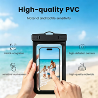 Téléphone étanche en PVC transparent de 7 pouces, style minimaliste, le plus vendu, compatible écran tactile, idéal pour la natation et le rafting en extérieur, vente en gros