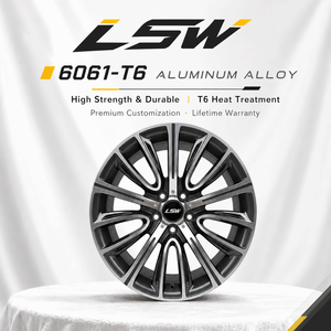 LS8144 5x120 5x112 18 19 20 นิ้ว ล้อฟอร์จขายส่ง สีเทาเมทัลลิก ขอบกัดลายวี สำหรับ BMW E46 E60 E92 X5 - Product Image 4