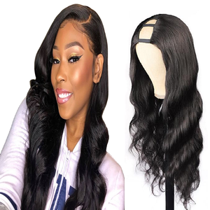 A buon mercato parrucche dei capelli umani all'ingrosso ondulati <span class=keywords><strong>e</strong></span> ricci Del Virgin Visone Brasiliano u parte parrucca dei capelli umani completa fatta a macchina naturale parrucche dei capelli - Product Image 1