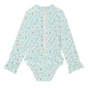 Custom Printed Renewable Fabric Friendly Girls Swimsuit Beach One-piece Style Custom Summer Beachwear - Product Image 2