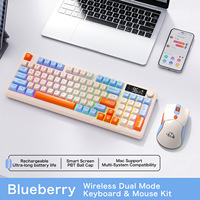Set Keyboard dan Mouse Nirkabel Free Wolf T96 Dual-Mode RGB Backlit