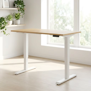 Base <span class=keywords><strong>de</strong></span> table <span class=keywords><strong>de</strong></span> bureau électrique ergonomique à moteur unique, réglable en hauteur, avec colonne <span class=keywords><strong>de</strong></span> levage inversée en L à 2 segments - Product Image 1