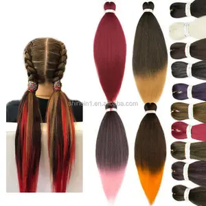 Shinein Soft Synthetic Expression Braiding Hair Pre stretched Colored Straight Pre Stretched Braid Hair Extension