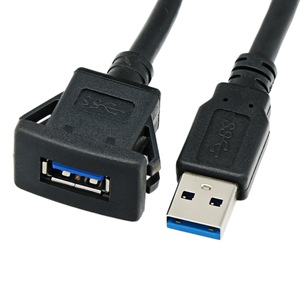 Square Snap On Abs Shell <b>Usb</b> 3.0 Male To Female Extension <b>Cable</b> For Car Ship Motorcycle Dashboard Data <b>Cables</b> - Product Image 4