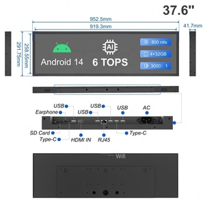 Pantalla de Publicidad en Red Android de 37.6 Pulgadas Ultra Ancha con WiFi-6 y 4G LTE Opcional para Comercio Minorista y Tiendas de Abarrotes (<span class=keywords><strong>Coca</strong></span>-Cola) - Product Image 2