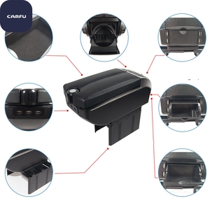 Hot Selling CARFU Universal Luxury Auto Armrest <b>Console</b> Box Cup Holder ABS/Metal/Plastic Base New China-Chic Design Car - Product Image 3