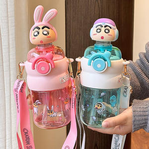 Botella de agua Tritan Zuo Mu Crayon Shin Chan de 500 ml, libre de BPA, con pajita para niños, para uso escolar. - Product Image 3