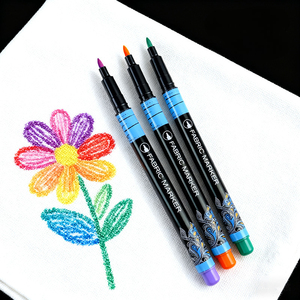 Marqueurs de peinture couleur, marqueurs textiles, ensemble de stylos non toxiques, indélébiles et permanents, peinture textile à pointe fine, stylo <span class=keywords><strong>marqueur</strong></span> textile - Product Image 2
