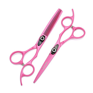Ciseaux à cheveux Kawamoto roses en acier inoxydable 440C, ciseaux à effiler pour droitiers, outils de beauté pour femmes - Product Image 5