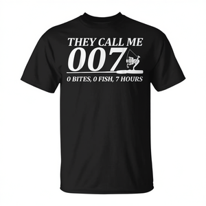 Camiseta con chiste de pesca 007, 0 picaduras, 0 peces, 7 horas, camiseta con humor - Product Image 2