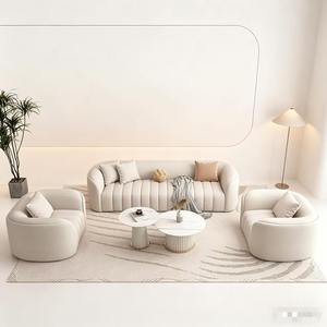 Set di Divani e Tavolino da Caffè per Soggiorno, Salone, Centro Estetico, Area Reception e Relax, Vendibili Separatamente - Product Image 1