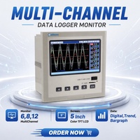 Registrador de Datos de Presión Digital Industrial Madincos MPR4200 de 12 Canales, 0-10V/4-20mA, Grabación sin Papel, Ethernet/TCP/IP, MODBUS