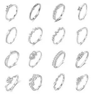 เข้ามาใหม่เครื่องประดับหัวใจแหวนเงินแท้925การออกแบบใหม่ที่เรียบง่ายแหวนแฟชั่นสำหรับผู้หญิงคนแหวน CZ